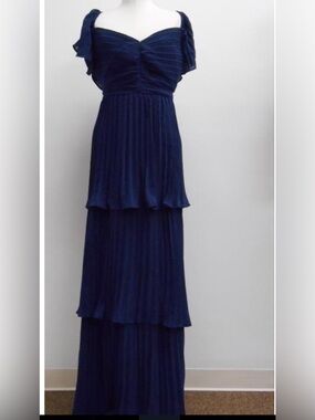 NWT Lulu's $99 Navy Ruffle-Tiered Maxi Dress in Navy, 2X